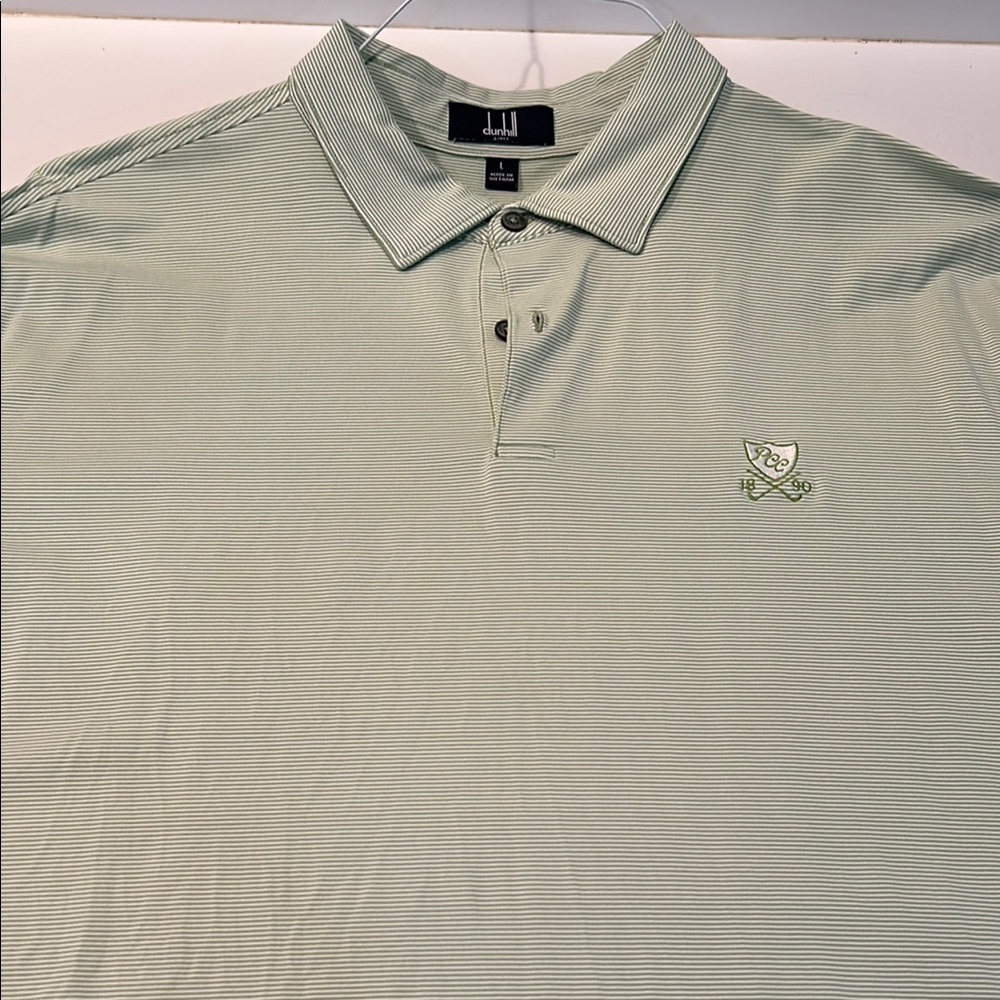Green Striped Polo Shirt for Men